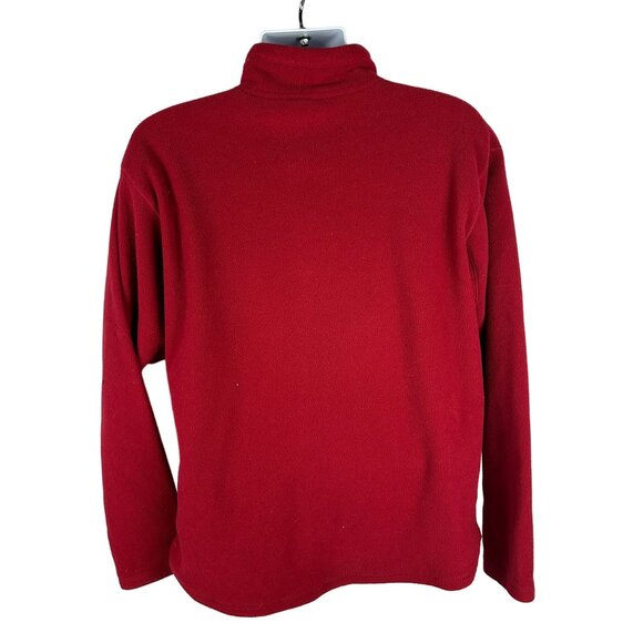 Old Navy Mens Red Polyester Half-Zip Fleece Pullover Sweater Size M - Picture 2 of 4